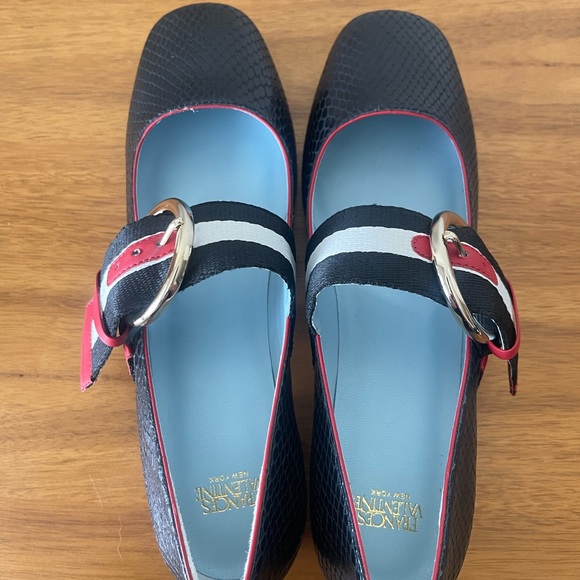 NIB Frances Valentine Katy Snake Printed Leather Maryjanes Size 8.5 - Picture 12 of 15